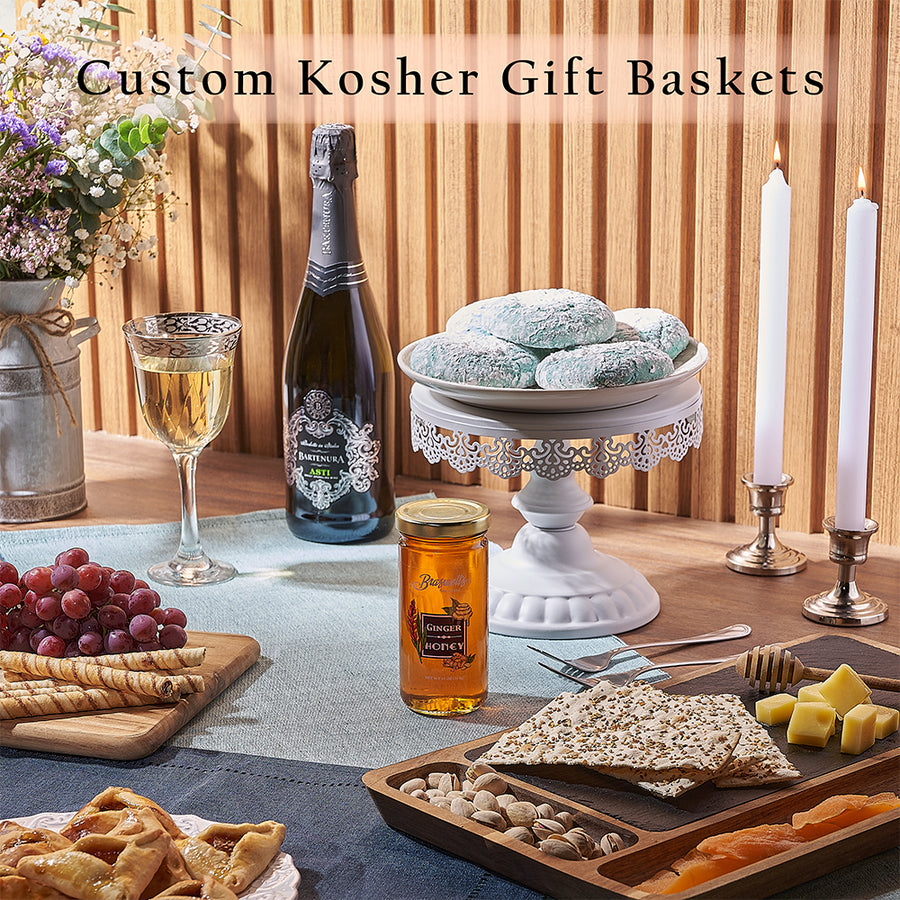 Elevate this year's Hanukkah, Purim, or any joyous occasion to a whole new level with our Custom Kosher Gift Basket, Ottawa delivery