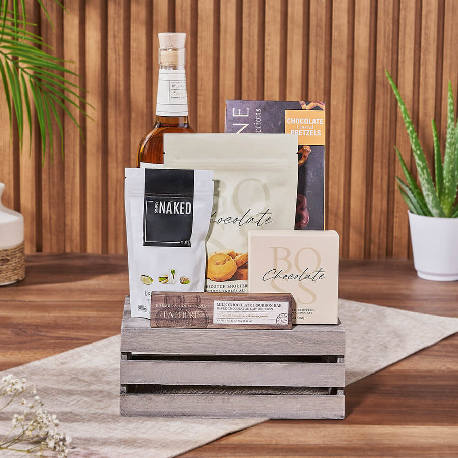 Annex Liquor & Snack Basket, liquor gift, liquor, nuts gift, nuts, Ottawa delivery