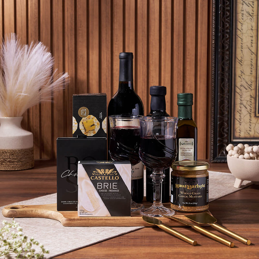Appetizing Wine Gift Board, wine gift, wine, charcuterie gift, charcuterie, cheese board gift, cheese board, Ottawa delivery