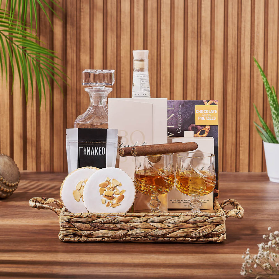 Deluxe Liquor & Decanter Gift Set, liquor gift, liquor, cigar gift, cigar, decanter gift, decanter, Ottawa delivery