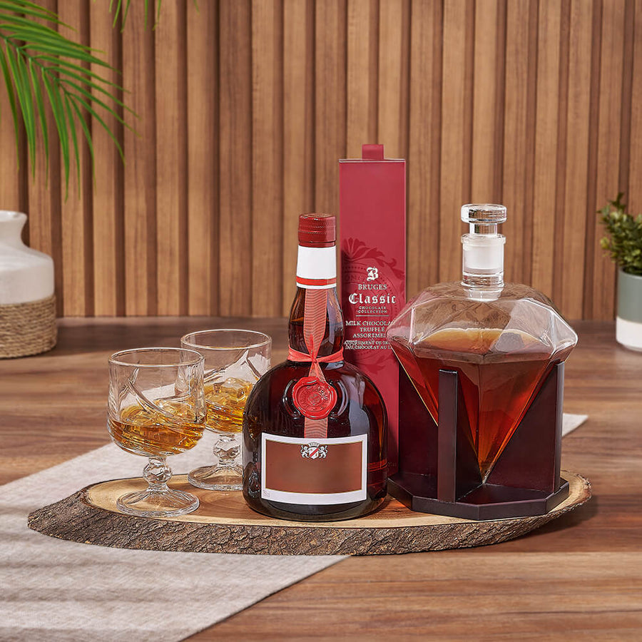 Diamond in the Rough Spirits Gift Set, liquor gift, liquor, decanter gift, decanter, Ottawa delivery