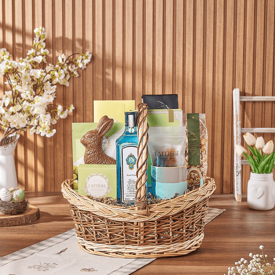 Easter Spirits & Coffee Basket, easter gift, easter, liquor gift, liquor, chocolate gift, chocolate, coffee gift, coffee, Ottawa delivery