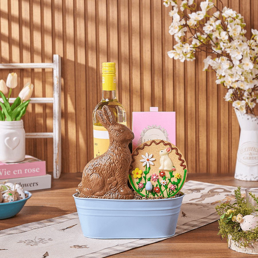 Easter Wine & Chocolate Bunny Gift, wine gift, wine, chocolate gift, chocolate, easter gift, easter, Ottawa delivery