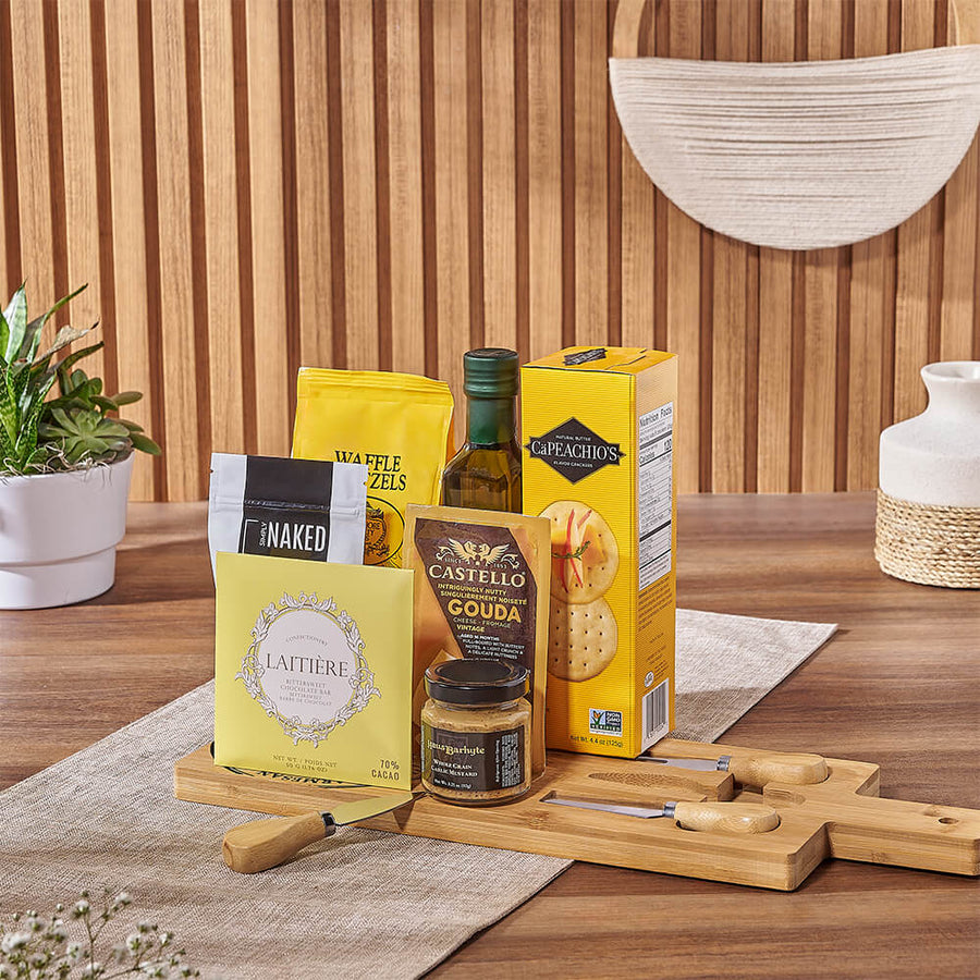 Gourmet Cheese & Cracker Gift Set, cheese gift, cheese, cheese board gift, cheese board, Ottawa delivery