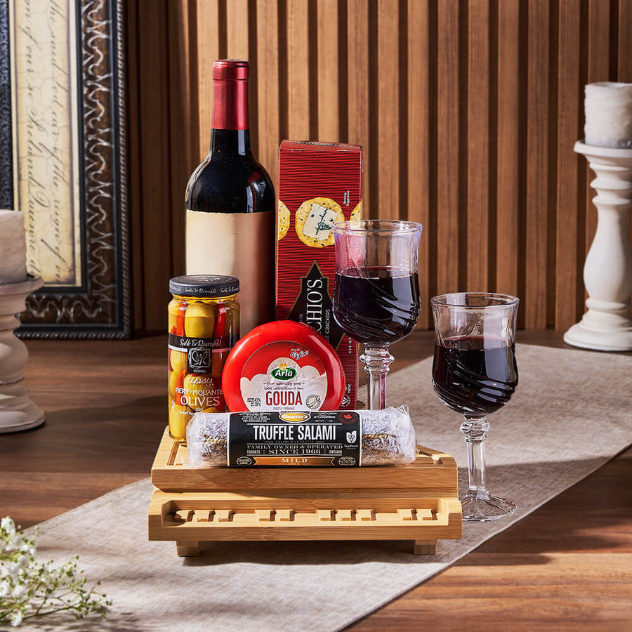 Grand Piano & Wine Gift Basket, wine gift, wine, charcuterie gift, charcuterie, cheese gift, cheese, Ottawa delivery