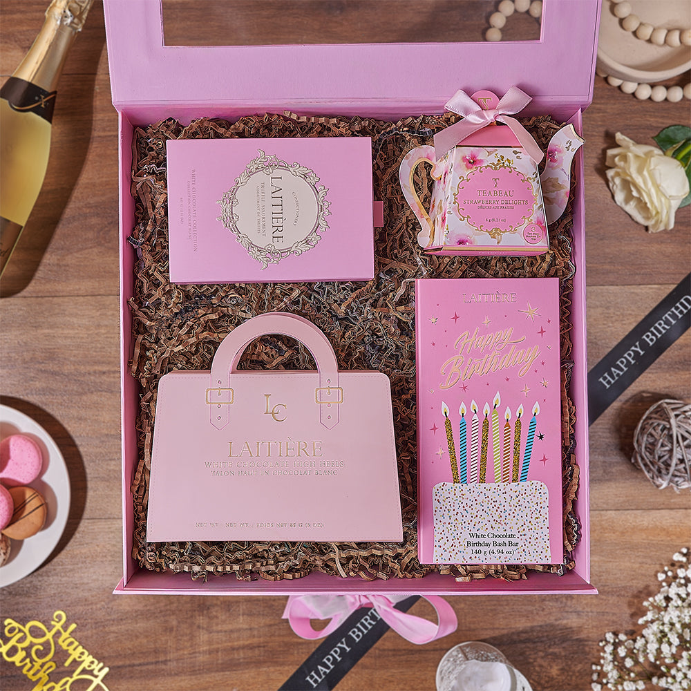 White Chocolate Birthday Gift Box – how the gift is presented