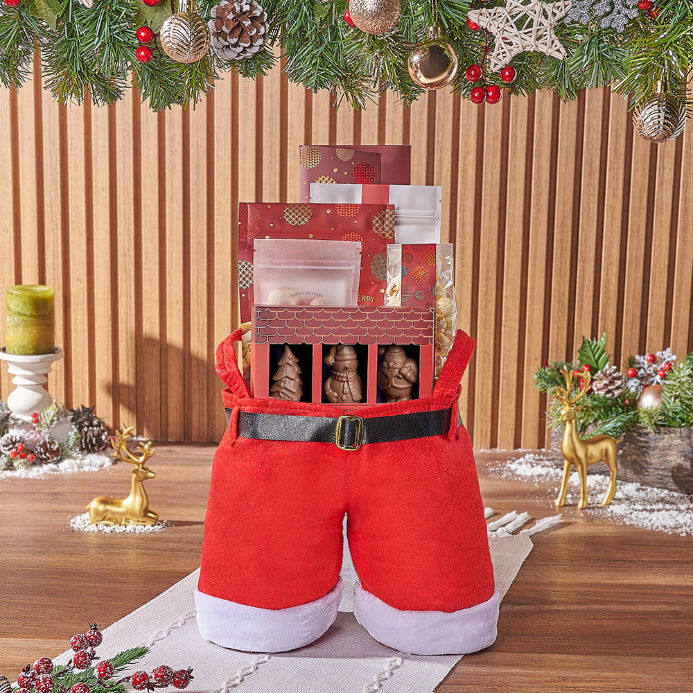 Santa Pants Chocolate Gift – how the gift is presented