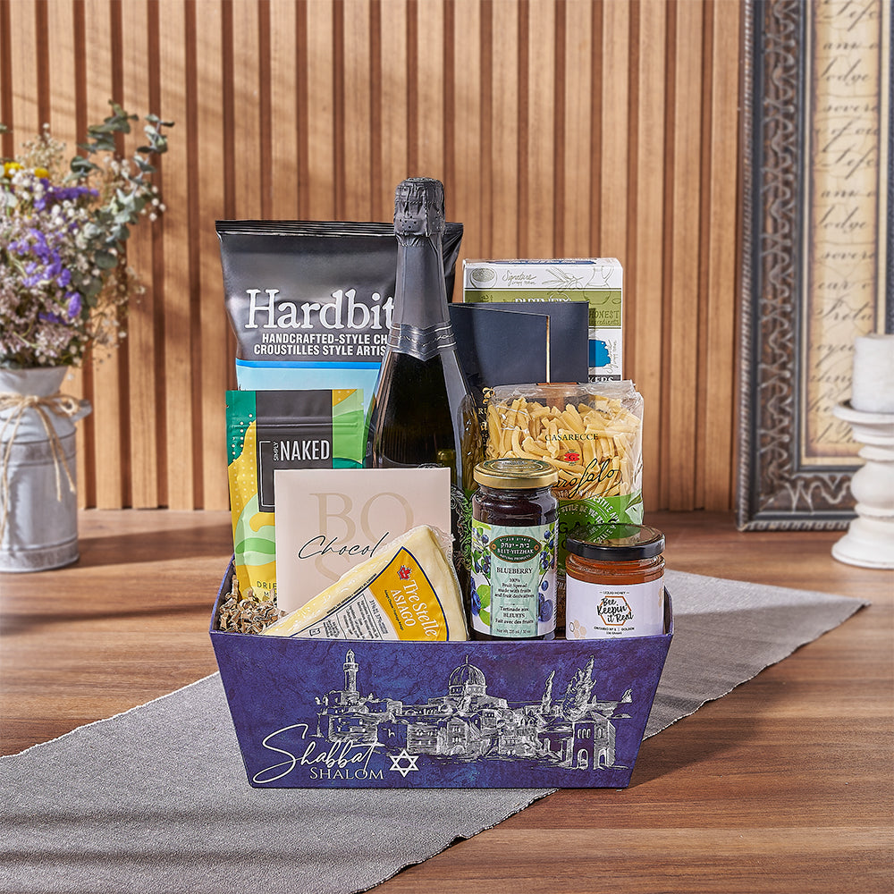 Hanukkah Sparkling Wine Kosher Gift – how the gift is presented