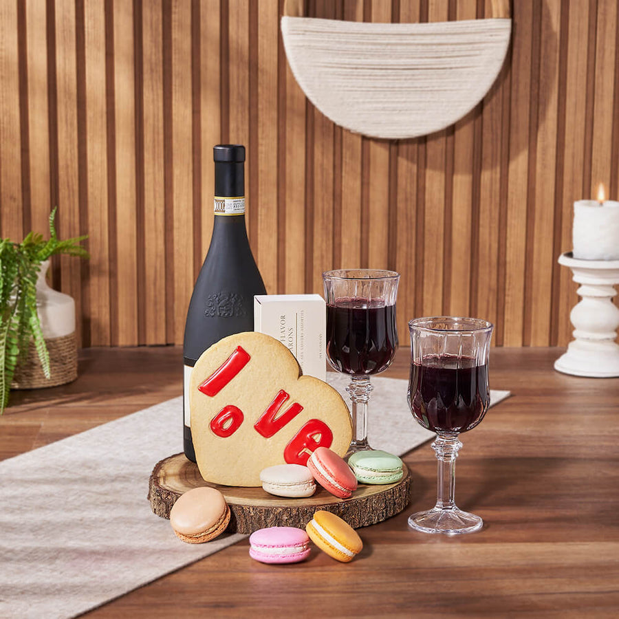 Marvelous Wine & Dessert Board, wine gift, wine, cookie gift, cookie, Ottawa delivery