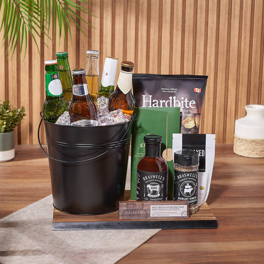 Six Assorted Beer Gift Basket – how the gift is presented