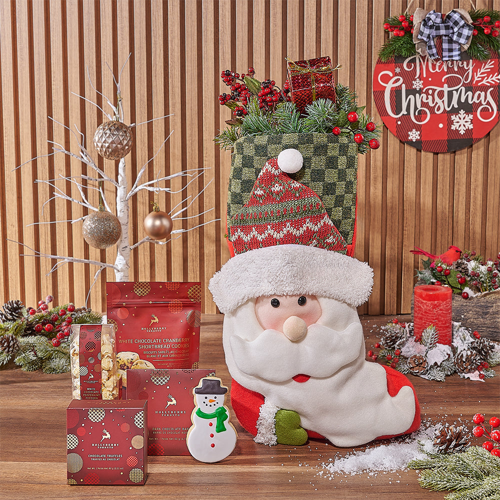 Christmas Stocking with Premium Chocolate Treats – how the gift is presented