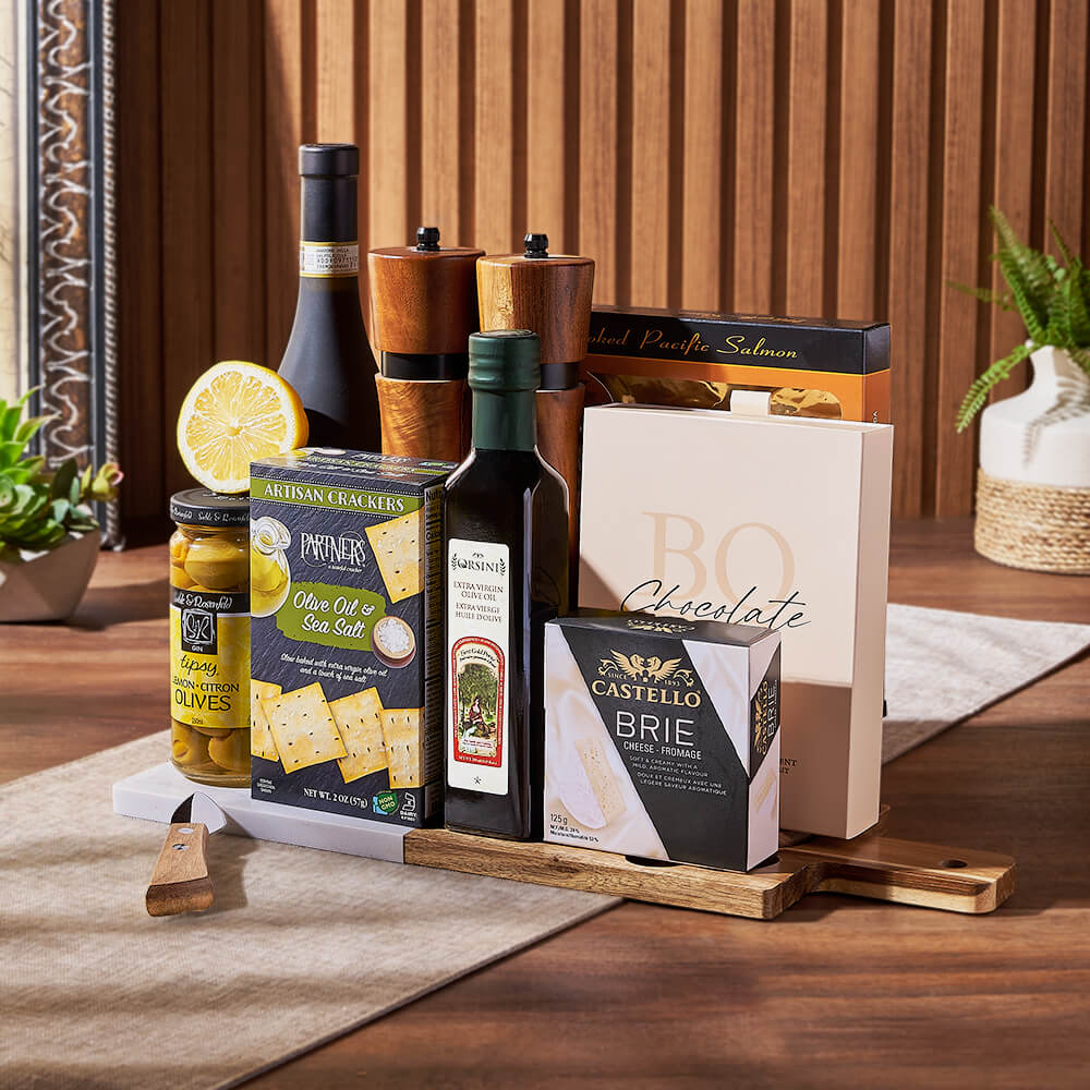 Wine and Olive Oil Gift – how the gift is presented