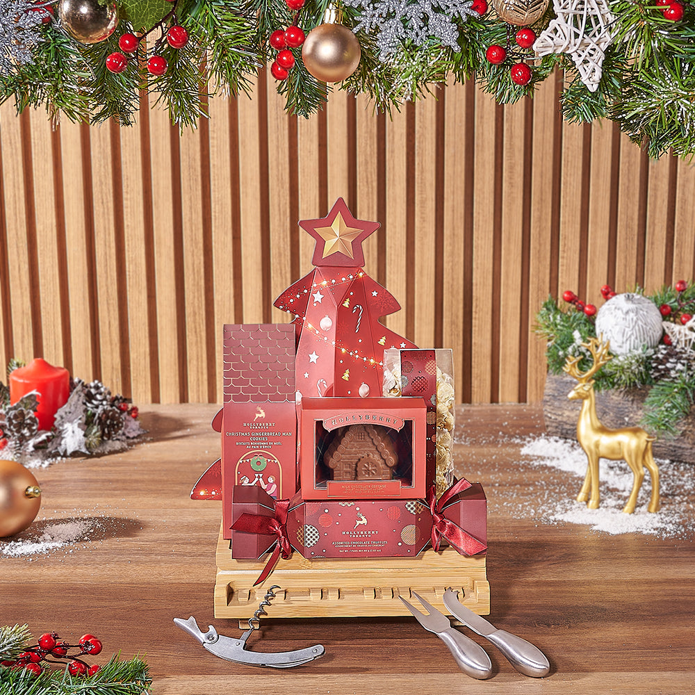 Festive Assorted Chocolate Truffle Gift Basket – how the gift is presented