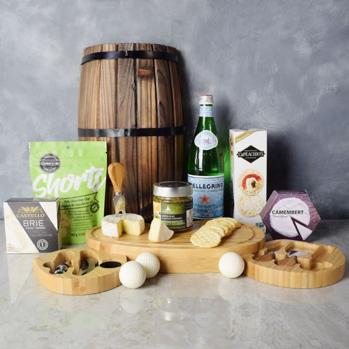 Golf Themed Cheese and Tapenade Set – how the gift is presented