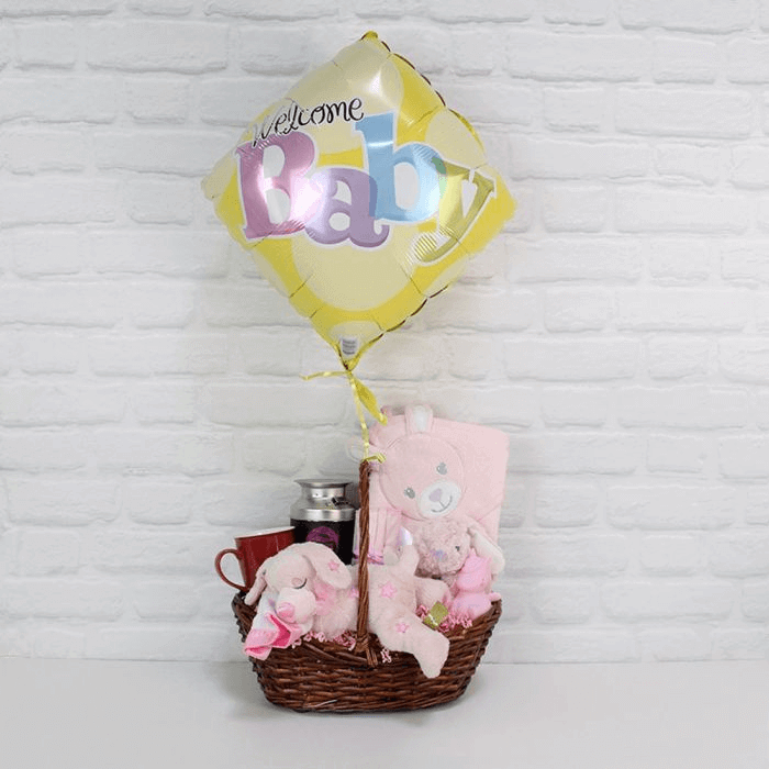 Baby Girl Coffee and Plush Set – how the gift is presented