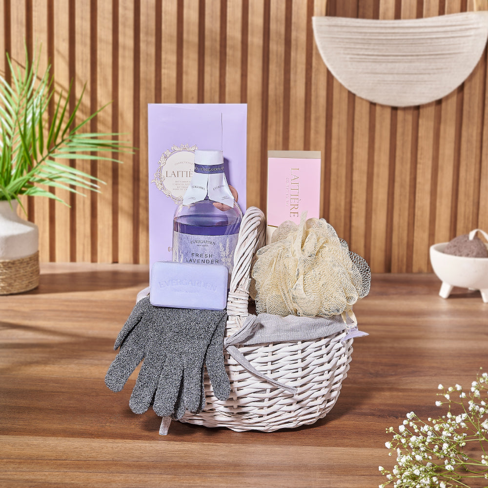 Discover the ultimate gift with the Chocolate &amp;amp; Lavender Indulgence Spa Gift Set, tailored for luxurious pampering, Ottawa delivery 