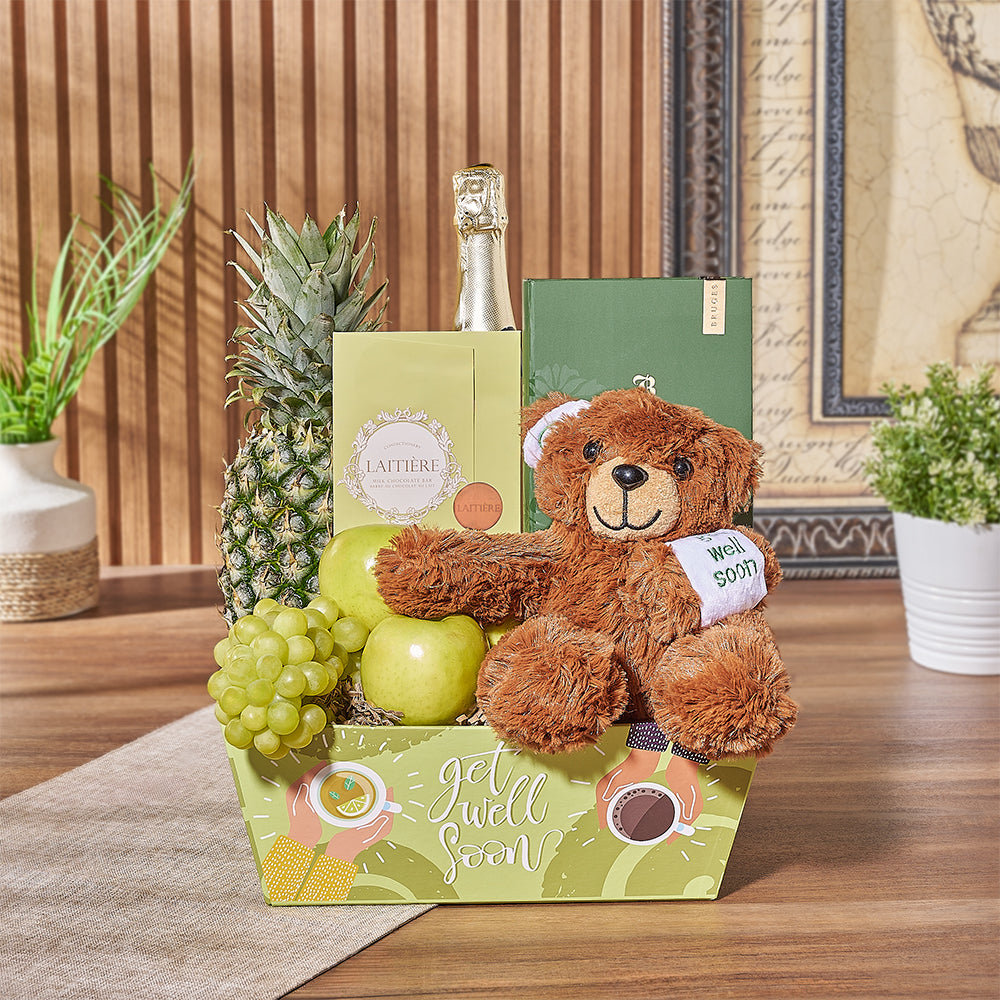 With the Fruity Wonder Get Well Champagne Set from Ottawa Baskets - Ottawa delivery 