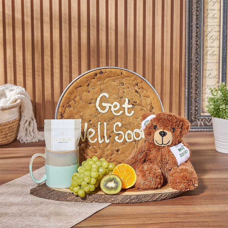 Get Well Soon Cookie Cake Gift Set! Perfect for cheering up anyone who needs a little extra love - Ottawa Baskets 