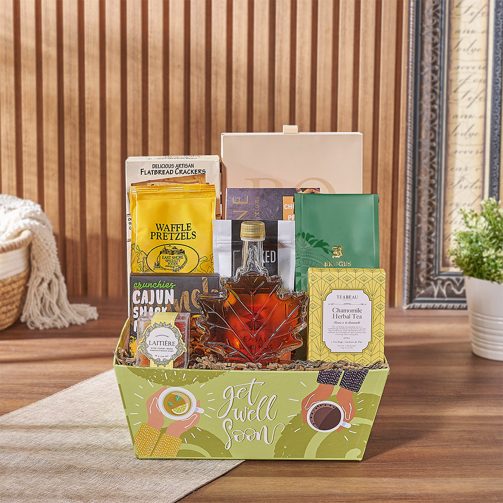 Get Well Premium Snack Tray – how the gift is presented