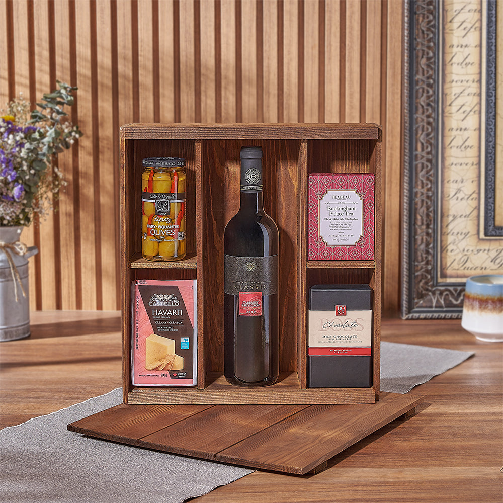Kosher Wine Wooden Decanter – how the gift is presented