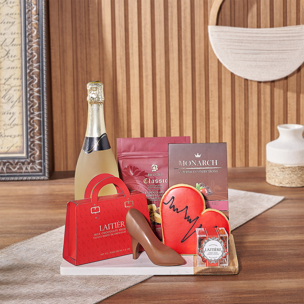 Bubbly &amp;amp; Sweet Valentine's Gift Basket makes an exquisite gift - Ottawa Delivery