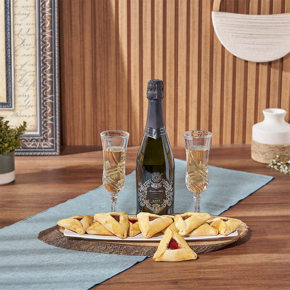 Purim Champagne &amp; Cookie Gift