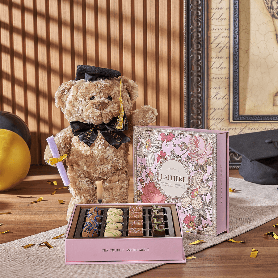 Indulgent Graduation Gift Set, graduation gift, graduation, chocolate gift, chocolate, plush gift, plush, Ottawa delivery