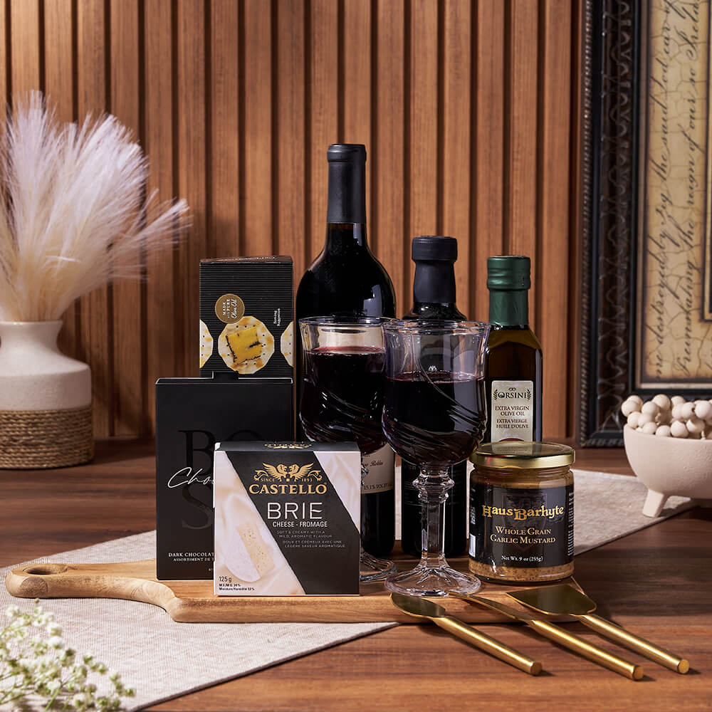 Appetizing Wine Gift Board, wine gift, wine, charcuterie gift, charcuterie, cheese board gift, cheese board, Ottawa delivery