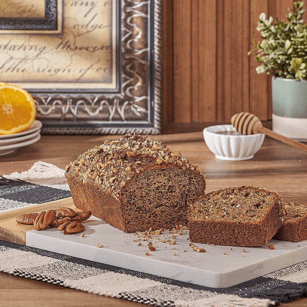Banana Pecan Bread Loaf, loaf gift, loaf, baked goods gift, baked goods, gourmet gift, gourmet