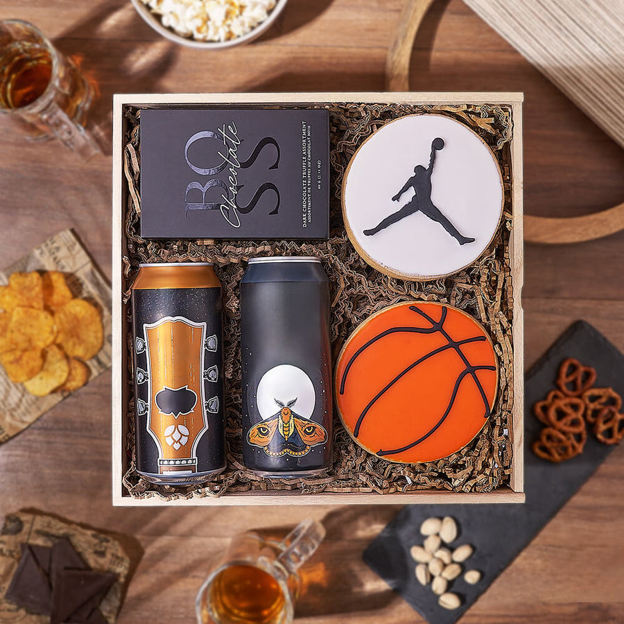 Basketball & Craft Beer Box, beer gift, beer, sports gift, sports, cookie gift, cookie, Ottawa delivery