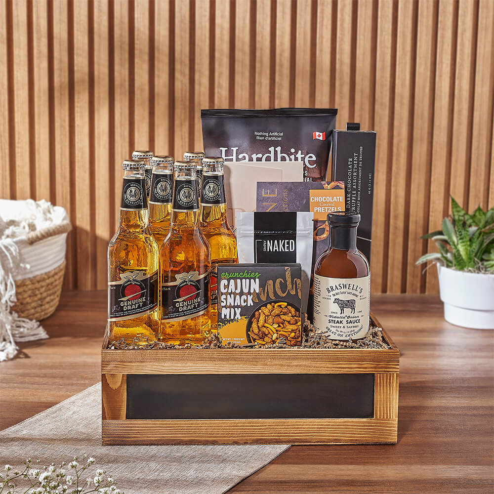 Beer & Total Snacking Crate, beer gift, beer, gourmet gift, gourmet, chocolate gift, chocolate, Ottawa delivery