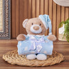 Blue Hugging Blanket Bear from Ottawa Baskets - Plush Gift - Ottawa Delivery.