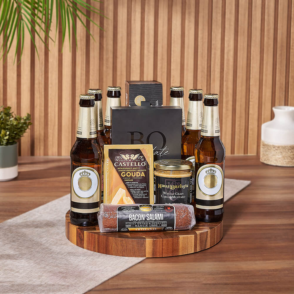 Brockton Beer & Snacks Basket, beer gift, beer, charcuterie gift, charcuterie, Ottawa delivery