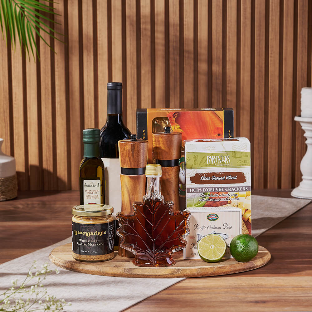 Candied Salmon & Wine Gift Set, wine gift, wine, seafood gift, seafood, gourmet gift, gourmet, Ottawa delivery