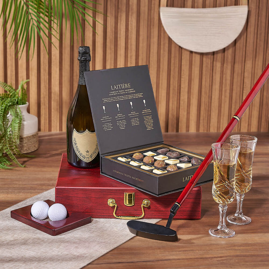 Champagne & Golf Practice Set, champagne gift, champagne, sparkling wine gift, sparkling wine, golf gift, golf, Ottawa delivery