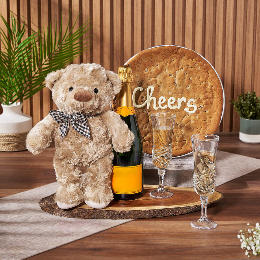 Cheers Cookie & Champagne Gift Set, champagne gift, champagne, cookie gift, cookie, sparkling wine gift, sparkling wine, Ottawa delivery