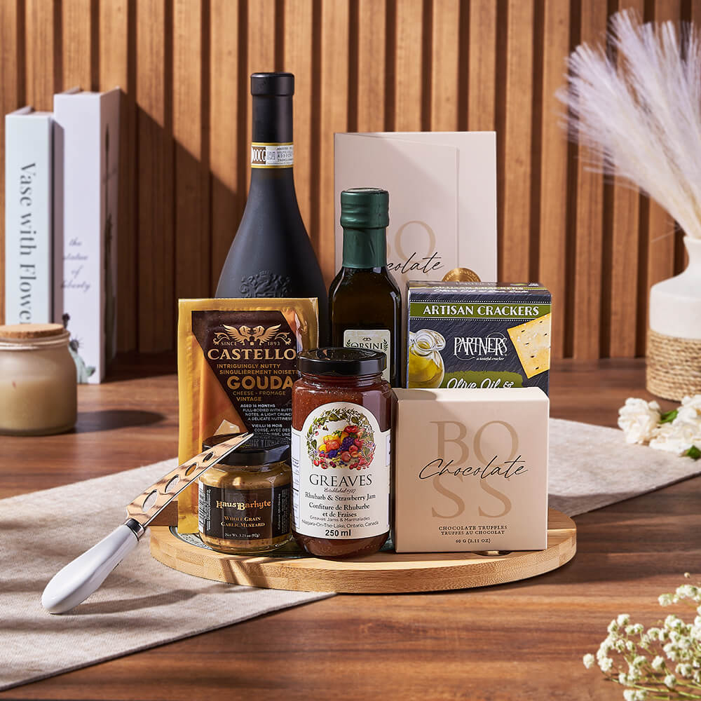 Cheese Board &amp; Wine Gift Set, cheese gift, cheese, wine gift, wine, cheese board gift, cheese board, Ottawa delivery
