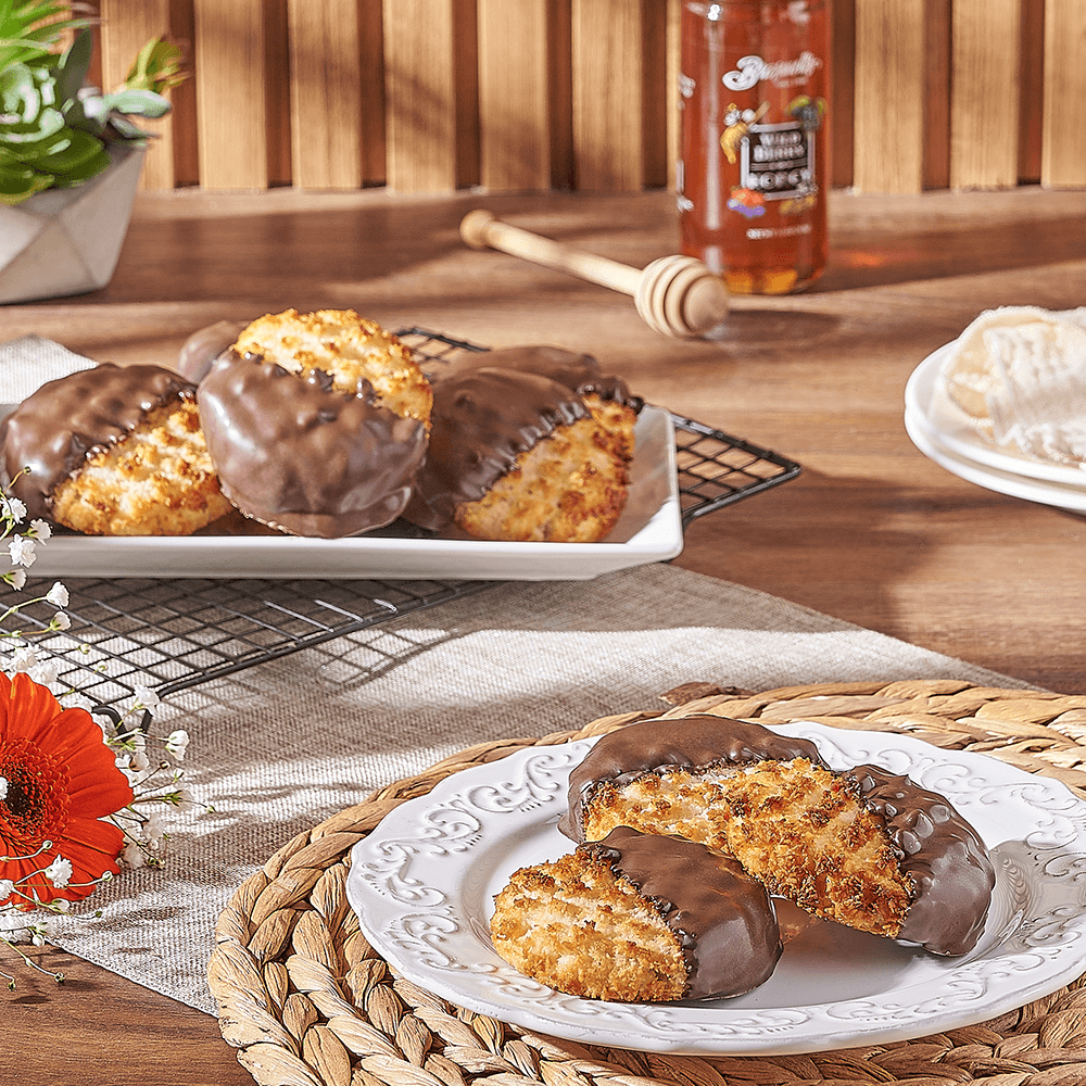 Chocolate Dipped Macaroons, cookie gift, cookie, basked goods gift, baked goods, Ottawa delivery