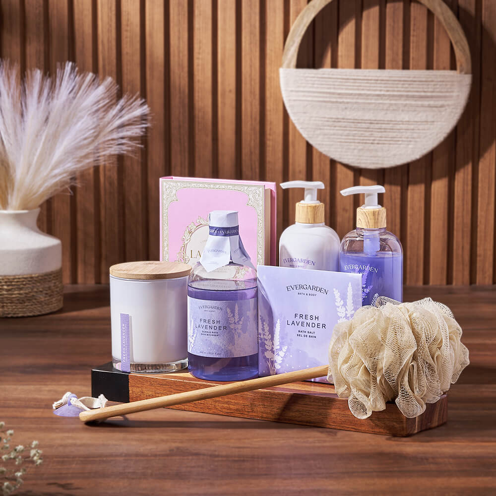 Chocolate &amp; Lavender Spa Gift Board, spa gift, spa, bath &amp; body gift, bath &amp; body, chocolate gift, chocolate, Vancouver delivery