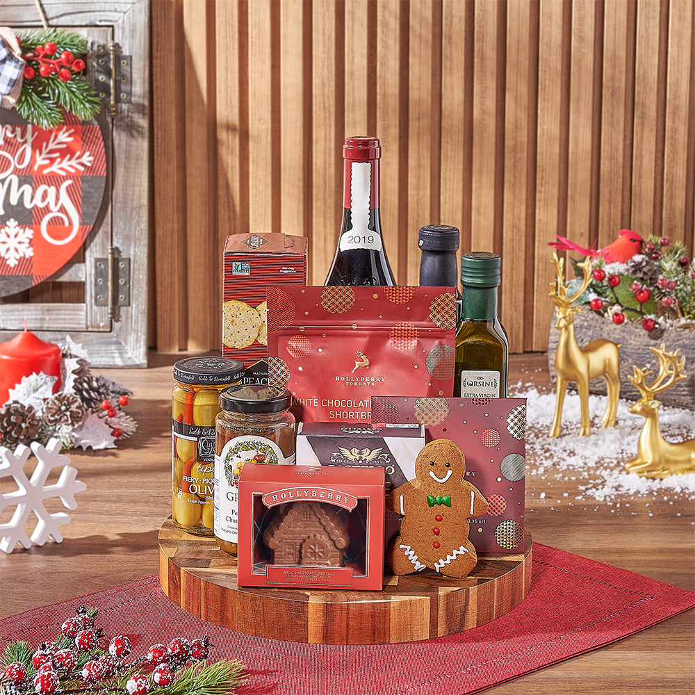 Christmas Chocolate &amp; Wine Gift Board, wine gift, wine, christmas gift, christmas, holiday gift, holiday, Ottawa delivery