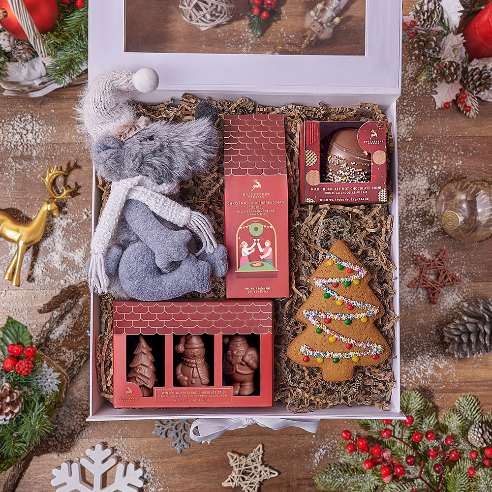 Christmas Hot Cocoa &amp; Treats Basket, christmas gift, christmas, chocolate gift, chocolate, cookie gift, cookie, Ottawa delivery