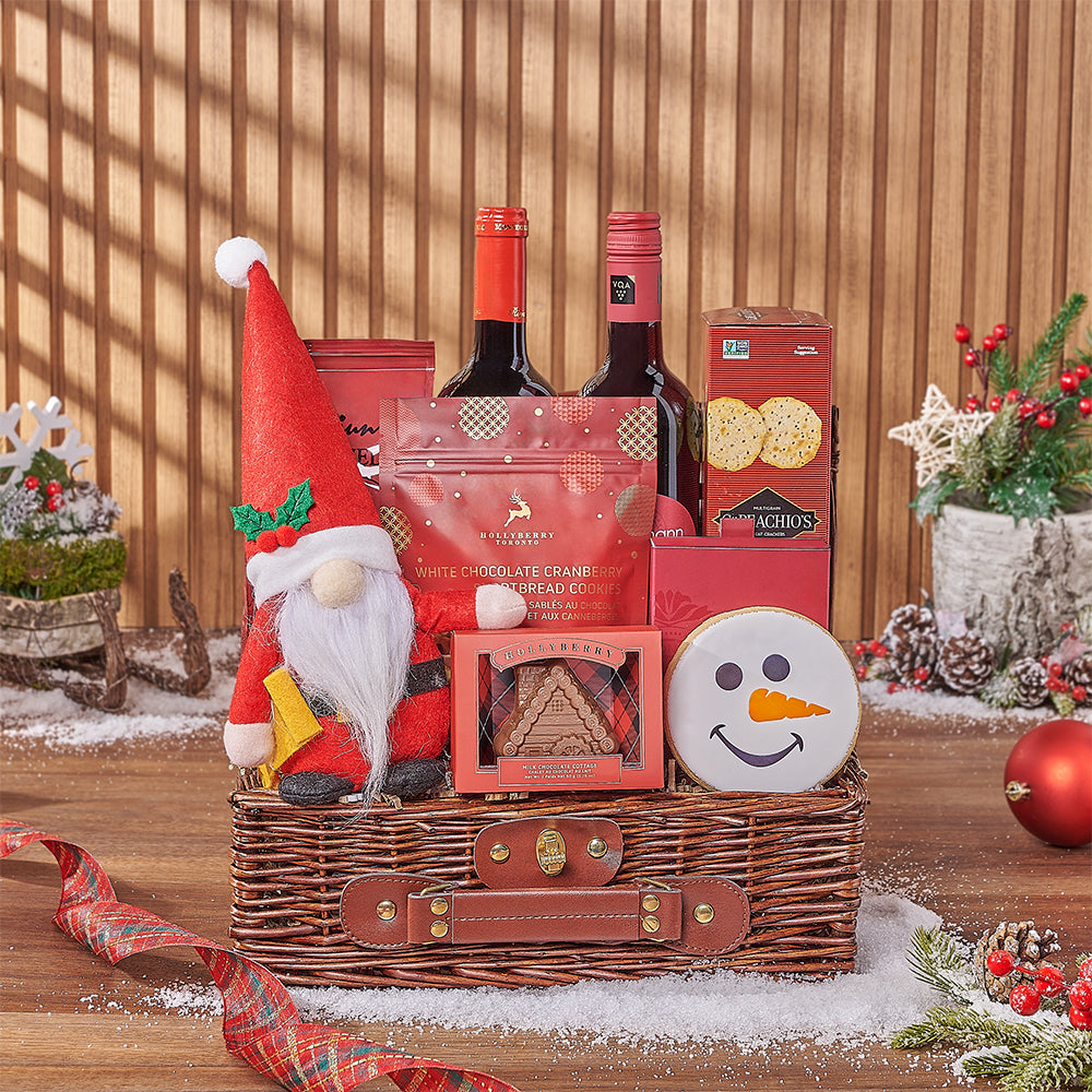 Two-Wine Bottle Gift Basket – how the gift is presented
