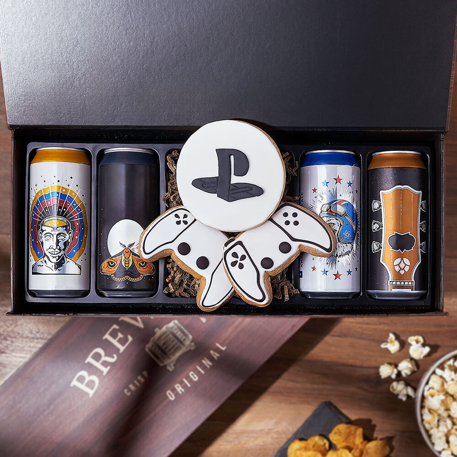 Craft Brew & Gaming Gift Set, beer gift, beer, gaming gift, gaming, cookie gift, cookie, Ottawa delivery