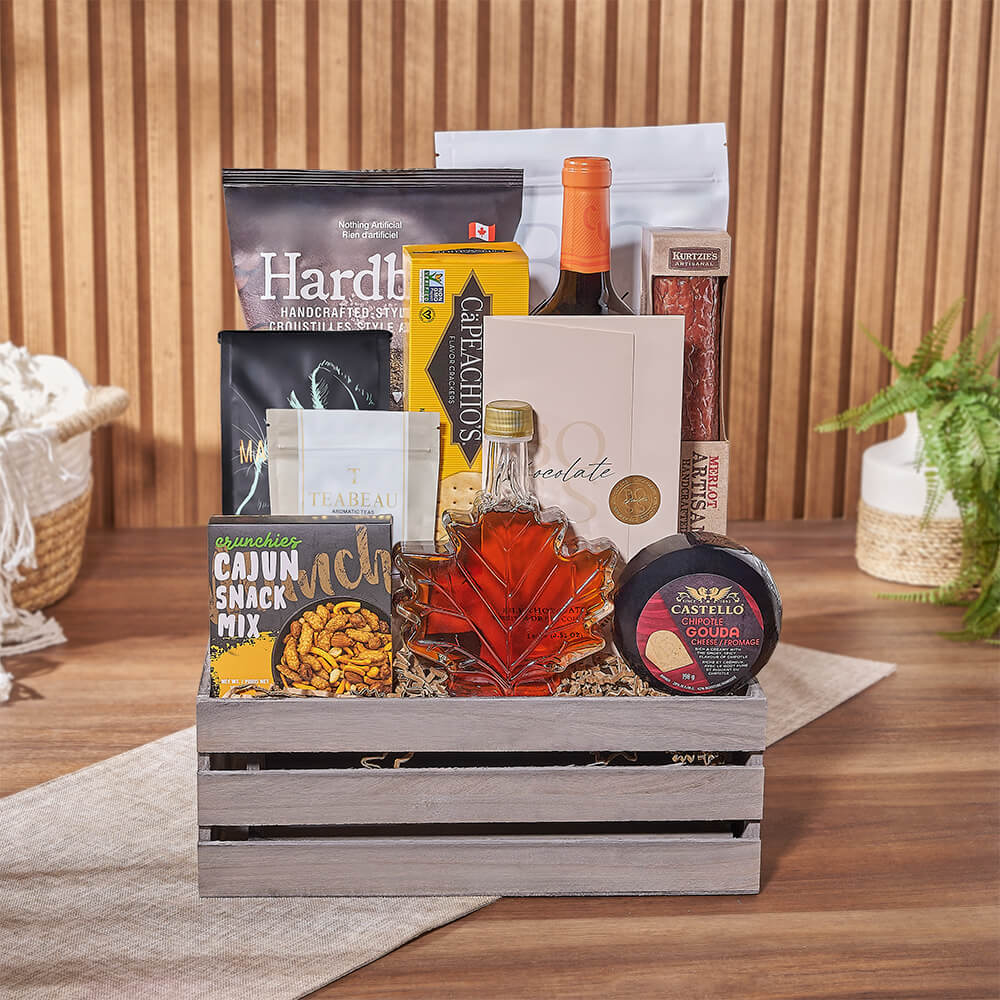 Crunch & Flavor Gourmet Feast, gourmet gift, gourmet, wine gift, wine, chocolate gift, chocolate, snack gift, snack, Ottawa delivery