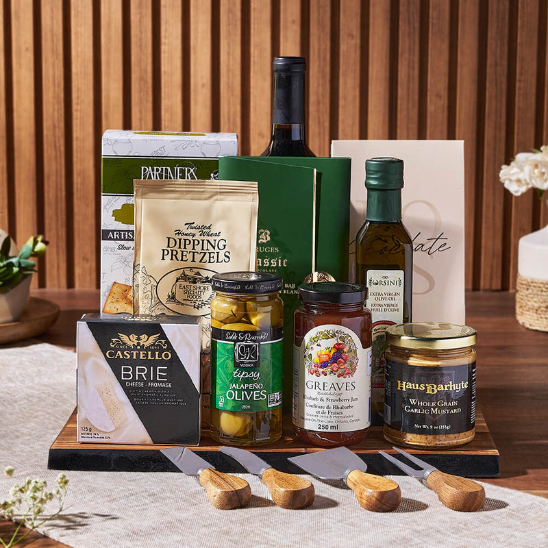 Delicious Gathering Wine & Cheese Gift Set, wine gift, wine, cheese gift, cheese, Ottawa delivery