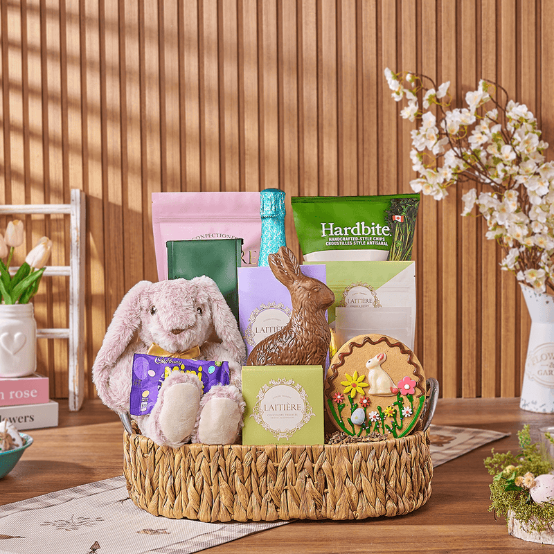 Easter Champagne & Snack Basket, easter gift, easter, sparkling wine gift, sparkling wine, champagne gift, champagne, chocolate gift, chocolate, Ottawa delivery