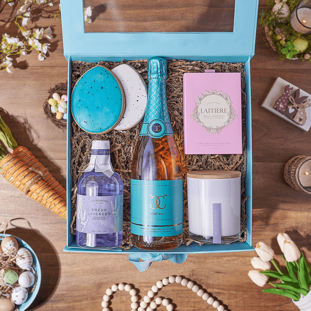 Easter Spa &amp; Champagne Box, spa gift, spa, champagne gift, champagne, sparkling wine gift, sparkling wine, Ottawa delivery