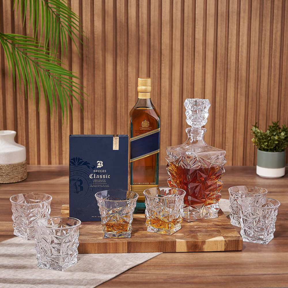 Enduring Decanter &amp; Liquor Gift Set, liquor gift, liquor, decanter gift, decanter, chocolate gift, chocolate, Ottawa delivery