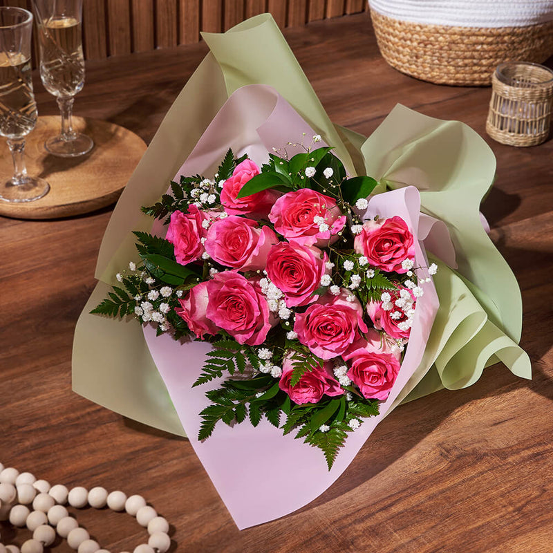 Enduring Pink Rose Gift, flower gift basket, flower, bouquet gift, bouquet, rose gift, rose, Ottawa delivery