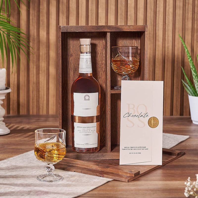 Executive Liquor & Decanter Set, liquor gift, liquor, chocolate gift, chocolate, Ottawa delivery